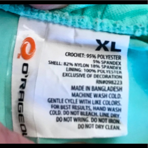 Women’s Turquoise Crochet Flutter Bikini Top - Picture 7 of 7